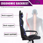 BestMassage Gaming Desk Chair Office Chair Computer Chair with Armrests 360 Swivel Lumbar Support Executive Task Chair for Adults