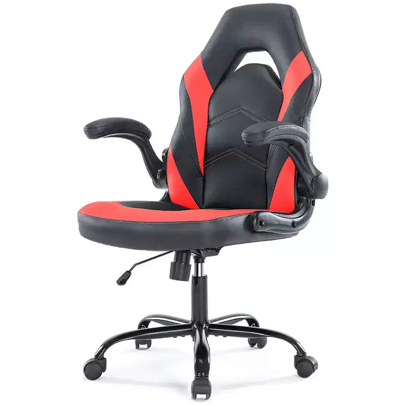 Chaise de jeu ultime JIONJOY : ergonomique, en cuir PU, chaise de bureau de direction avec accoudoirs relevables