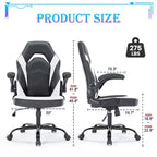 Chaise de jeu ultime JIONJOY : ergonomique, en cuir PU, chaise de bureau de direction avec accoudoirs relevables