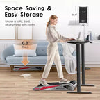 EGOFIT Walker Pro M1 - Gris froid, tapis de course sous le bureau, inclinaison de 5 %, écran LCD
