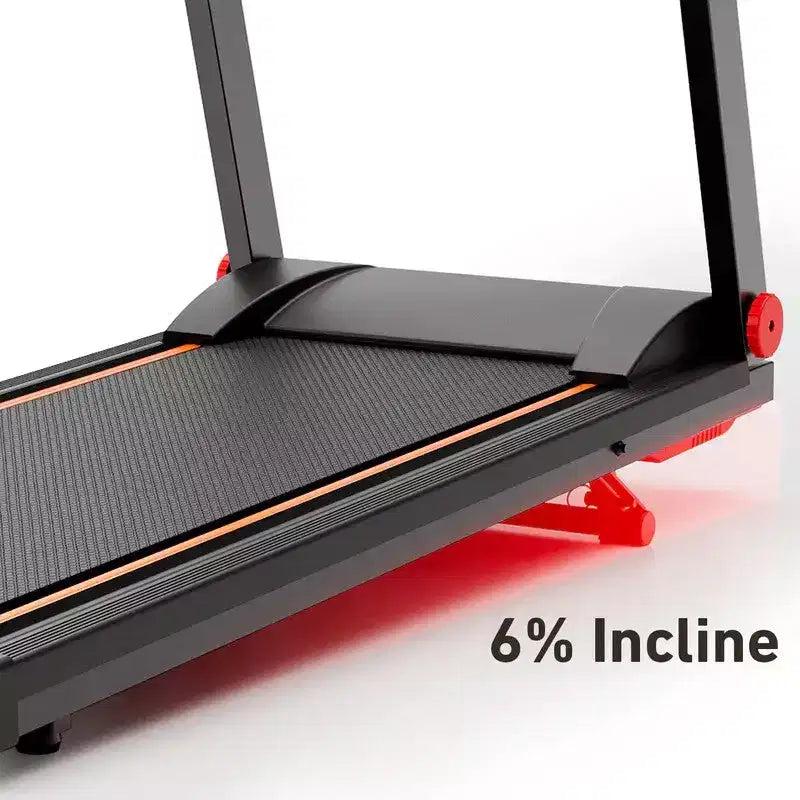 Tapis de course intelligent pliable DeerRun A1 avec inclinaison de 6 % - Compatible Bluetooth et télécommande sans fil