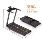 Tapis de course intelligent pliable DeerRun A1 avec inclinaison de 6 % - Compatible Bluetooth et télécommande sans fil
