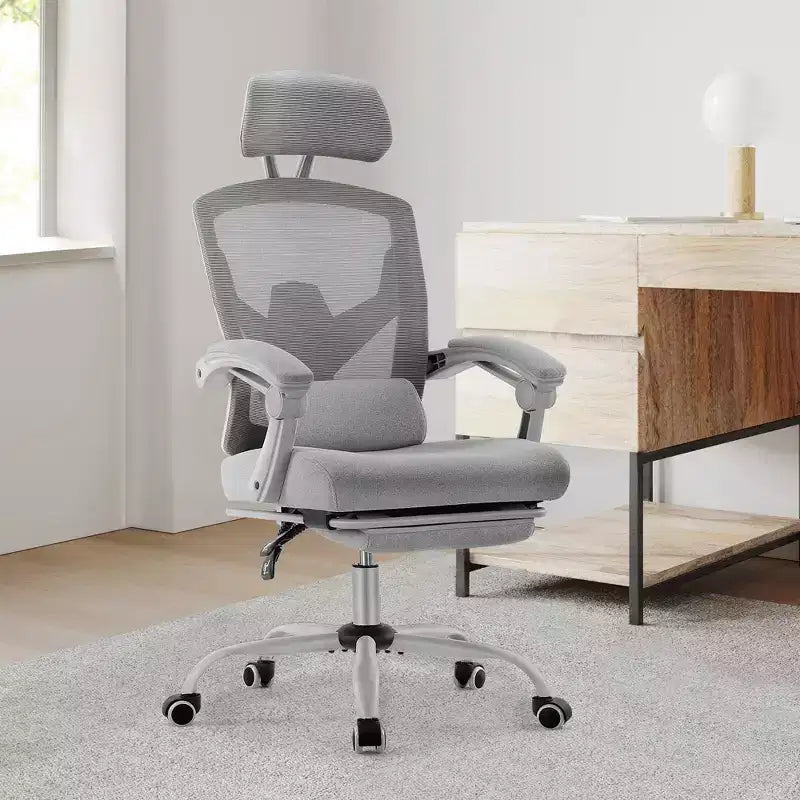 JIONJOY Ergonomic Mesh Gaming Chair with Footrest - 90-135 Recline, Adjustable Lumbar Support & Headrest