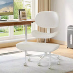 Pinmoco Armless Cross Legged Office Chair, Extra Wide Seat, 360 Swivel Design, Ergonomic Desk Chair for Home Office, Gaming & Meditation