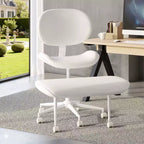 Pinmoco Armless Cross Legged Office Chair, Extra Wide Seat, 360 Swivel Design, Ergonomic Desk Chair for Home Office, Gaming & Meditation