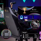 Chaise de jeu AMERLIFE, ergonomique, avec support lombaire, appui-tête et accoudoirs 4D pour ordinateur