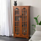 Meuble TV avec portes vitrées – Chêne – SEI