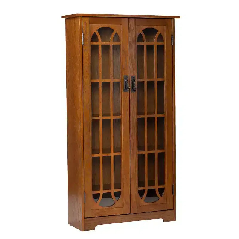 Meuble TV avec portes vitrées – Chêne – SEI