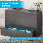 Lit escamotable Queen Mjkone avec station de recharge, lit pliable de style armoire peu encombrant avec matelas