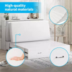 Lit escamotable Queen Mjkone avec station de recharge, lit pliable de style armoire peu encombrant avec matelas