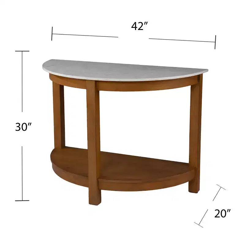 Chandlen Demilune Table Console - Naturel - SEI
