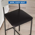 Ensemble table à manger et 2 tabourets de bar, Table de cuisine hauteur comptoir avec 2 tabourets de bar rembourrés, Ensemble table et chaises de salle à manger avec étagères de rangement