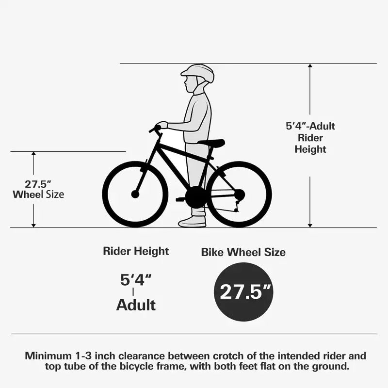 hykolity 26 27.5 Wheel Mountain Bike, 18 Speed MTB Women Men Bicycle with Adjustable Saddle, Full Suspension for Outdoor Cycling