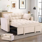 Canapé-lit convertible Bestier 55'', canapé moderne en tissu chenille avec lit gigogne et ports USB pour salon, camping-car, caravane, sous-sol