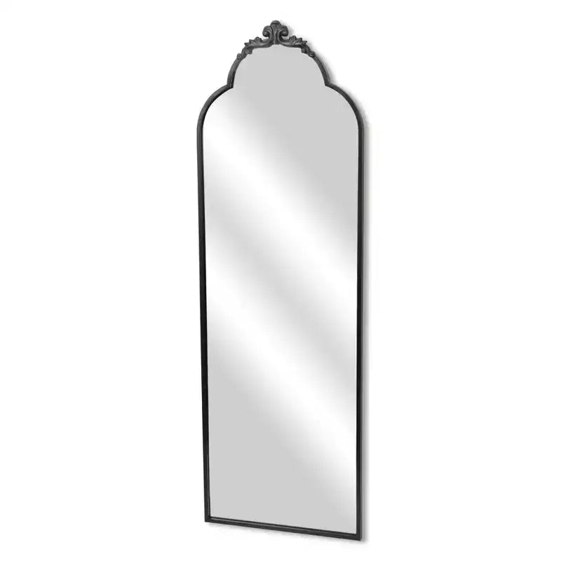 Miroir suspendu pleine longueur HomeRoots 65 en arche en métal noir
