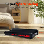 NAYSAYE Tapis de course inclinable portable, inclinaison complète, absorption des chocs pour la maison et le bureau, noir et gris, 38*20.9*6.5