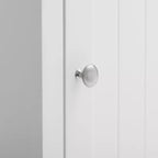 Karl Home Armoire de Salle de Bain Blanche à Une Porte et Trois Niveaux