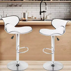 Lot de 2 tabourets de bar BestMassage avec dossier et repose-pieds, tabourets de cuisine modernes pour îlot central