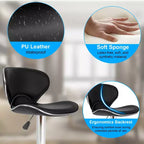 Lot de 2 tabourets de bar BestMassage avec dossier et repose-pieds, tabourets de cuisine modernes pour îlot central