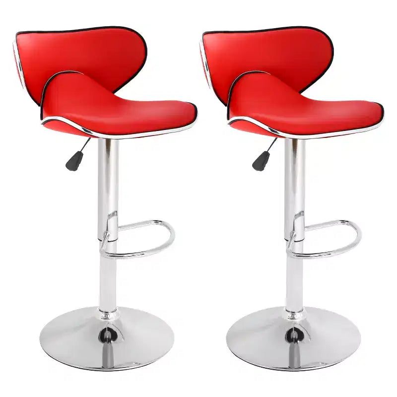 Lot de 2 tabourets de bar BestMassage avec dossier et repose-pieds, tabourets de cuisine modernes pour îlot central