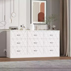 Commode à 9 tiroirs pour chambre à coucher, commode moderne avec prise électrique, grands tiroirs, pour salon, couloir