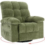 Fauteuil inclinable à bascule, Fauteuil à bascule pivotant à 360°, Fauteuil inclinable simple Lazy Boy, Poches latérales, pour Salon, Petits Espaces