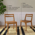 Now Furniture Chaises de salle à manger (lot de 2), chaises de cuisine modernes en bois massif