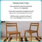 Now Furniture Chaises de salle à manger (lot de 2), chaises de cuisine modernes en bois massif
