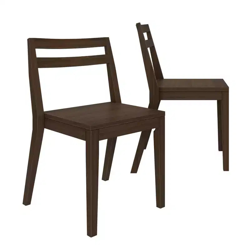 Now Furniture Chaises de salle à manger (lot de 2), chaises de cuisine modernes en bois massif
