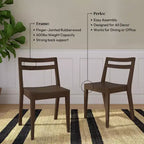 Now Furniture Chaises de salle à manger (lot de 2), chaises de cuisine modernes en bois massif