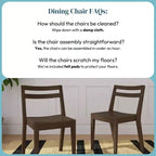 Now Furniture Chaises de salle à manger (lot de 2), chaises de cuisine modernes en bois massif