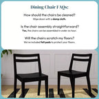 Now Furniture Chaises de salle à manger (lot de 2), chaises de cuisine modernes en bois massif
