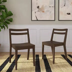 Now Furniture Chaises de salle à manger (lot de 2), chaises de cuisine modernes en bois massif