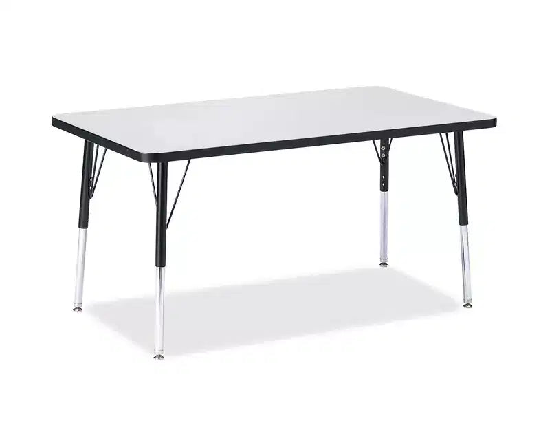 Jonti-Craft Berries Adult Height Color Edge Rectangle Table (30 x 48) in Black