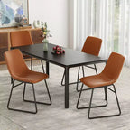 Pexfix Lot de 4 chaises de salle à manger en similicuir imperméable