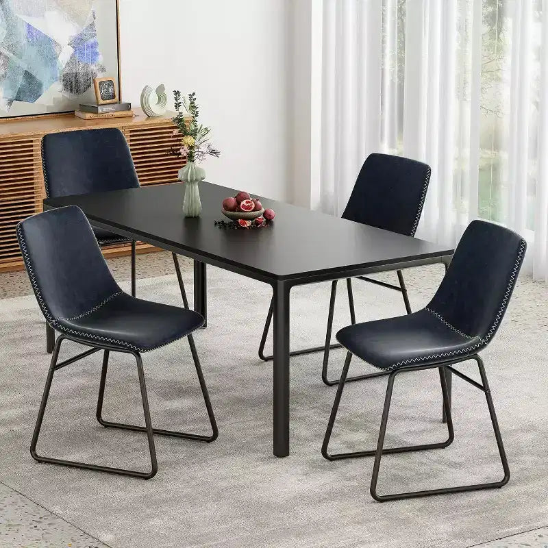 Pexfix Lot de 4 chaises de salle à manger en similicuir imperméable