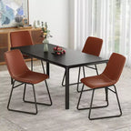 Pexfix Lot de 4 chaises de salle à manger en similicuir imperméable