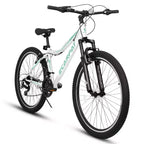 VTT Zeus & Ruta 26 avec 21 vitesses, suspension avant, freins en V, cadre en acier au carbone pour adolescents et femmes