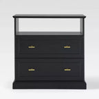 Table de chevet de style ferme moderne avec étagère ouverte pour la chambre à coucher