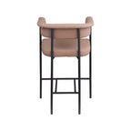 Meridian Furniture, Tabouret de comptoir Malin en similicuir vegan couleur tan, lot de 2