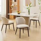 Lot de 2 chaises de salle à manger modernes, chaises rembourrées avec pieds en bois, dossier ergonomique, capacité de 120 kg pour cuisine, salle à manger, restaurant
