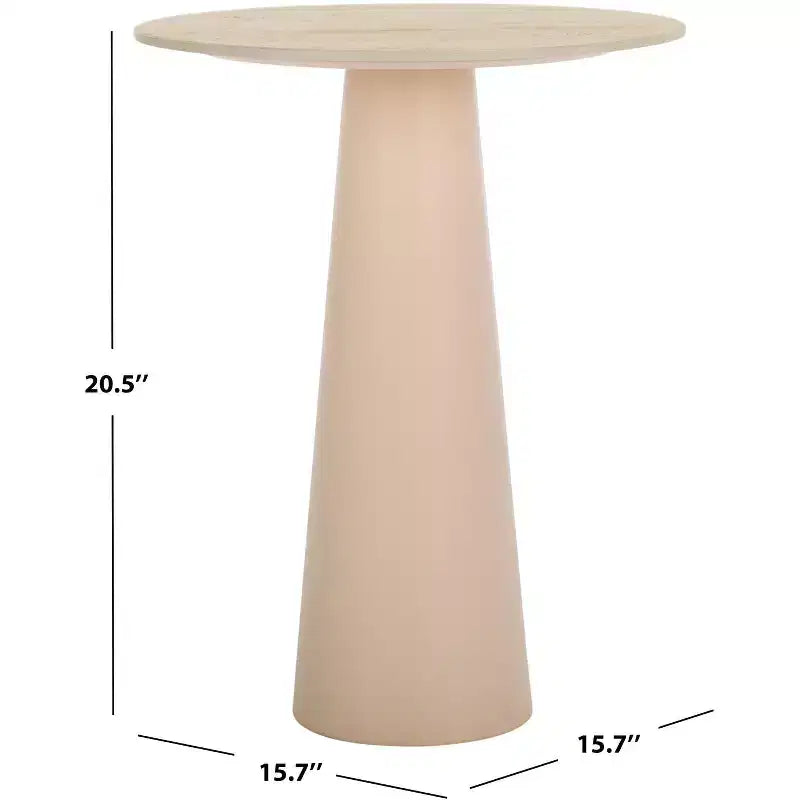Table d'appoint Nurem courte en céramique - ACC2901A - Céramique beige/beige - Safavieh