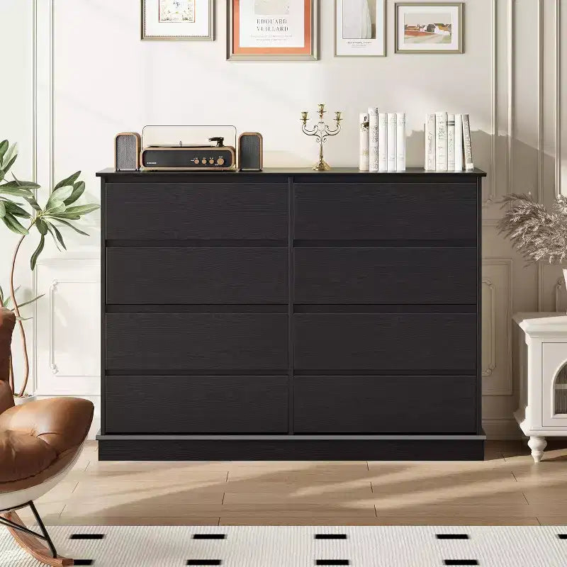 8 Drawer Dressers for Bedroom, Chest of Drawers with Deep Drawers, Large Double Dresser for Closet with Wide Top