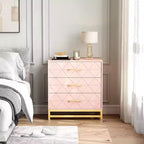 Commode à 3 tiroirs, meuble de rangement pour chambre à coucher, poignées et pieds en métal, pour chambre, salon, entrée, gain de place