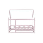 Lit double et lit au sol Whisen, structure en bois avec clôture pour des espaces de sommeil sûrs et imaginatifs pour les enfants