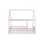 Lit double et lit au sol Whisen, structure en bois avec clôture pour des espaces de sommeil sûrs et imaginatifs pour les enfants
