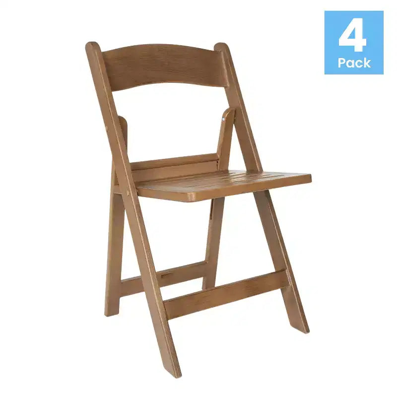 Flash Furniture Lot de 4 chaises pliantes en résine, série HERCULES, capacité de 360 kg, avec siège à lattes