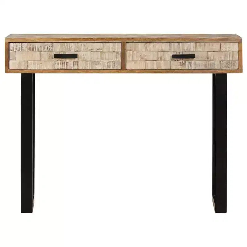 vidaXL Console Table 39,4x11,8x29,5 Bois de manguier massif