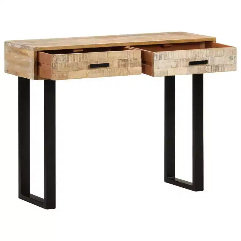 vidaXL Console Table 39,4x11,8x29,5 Bois de manguier massif