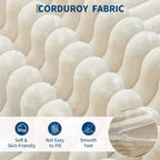 Sectional Sofa - L Shaped Boneless Cloud Couch with 67.5 Chaise, Reversible L/R Facing, No Assembly Required, Corduroy Fabric